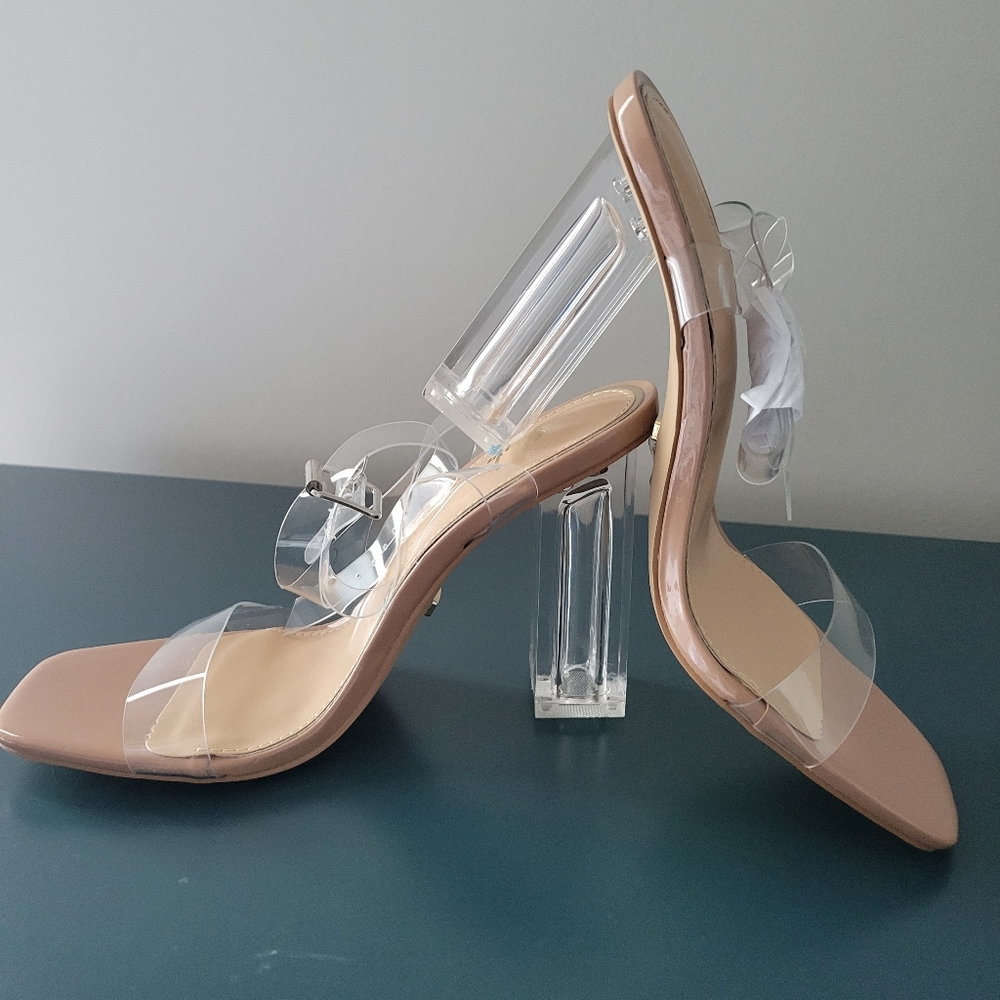 SHEIN, Clear Heals with Straps Size 6.5